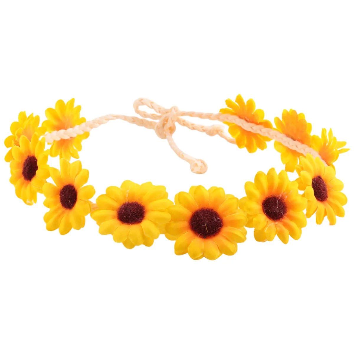 Floral Autumn Sunflower Crown Hair Accessories Bridal Tiara Holiday Hair with Sunflower Hair Accessories