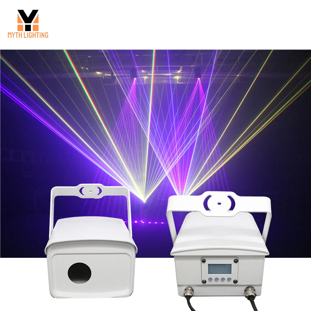 Full Colors Outdoor Laser Light Animation RGB Laser Stage Lighting with DMX512 Sound Activated For Club