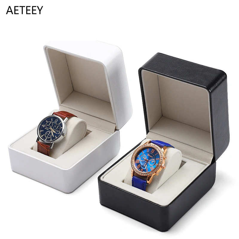 High Quality PU Leather Watch Case Single Watch Storage Packaging Box Free Engraving of Logo Gift Packaging Box OrganizadorCusto