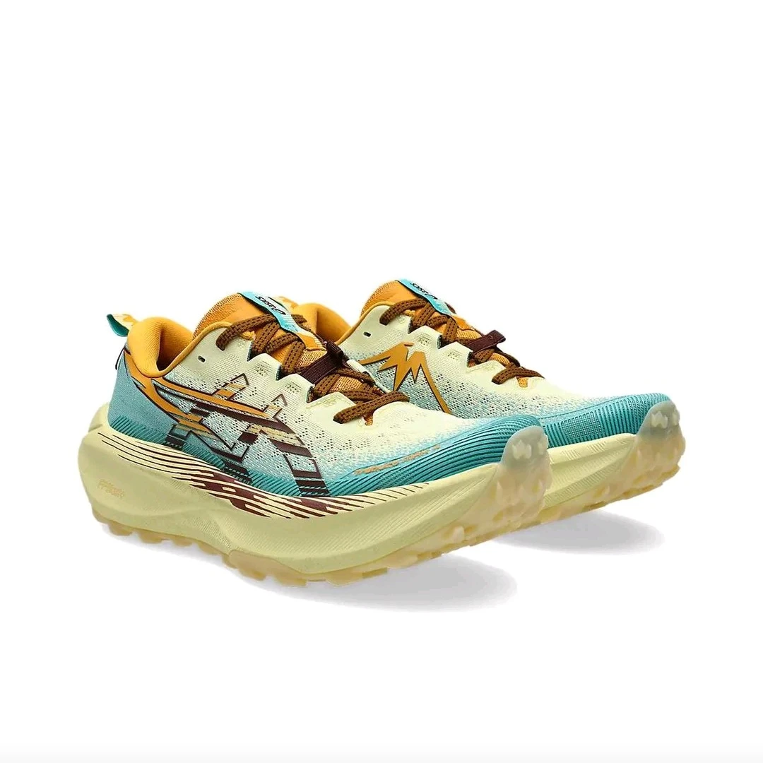 حذاء الجري Asics TRABUCO Max 4 للرجال والنساء، حذاء رياضي عصري، مناسب للطاقة، أصفر/أخضر #2