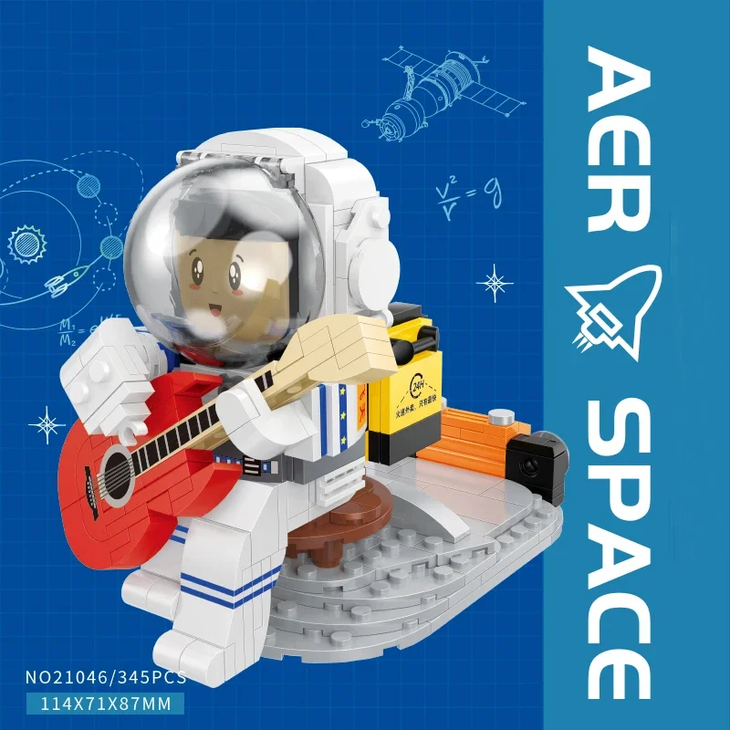 Décennie s de construction de la série Astronsom pour enfants, thème Spaceman créatif, support mobile rapide, briques d'assemblage de cadre photo, cadeaux de Noël