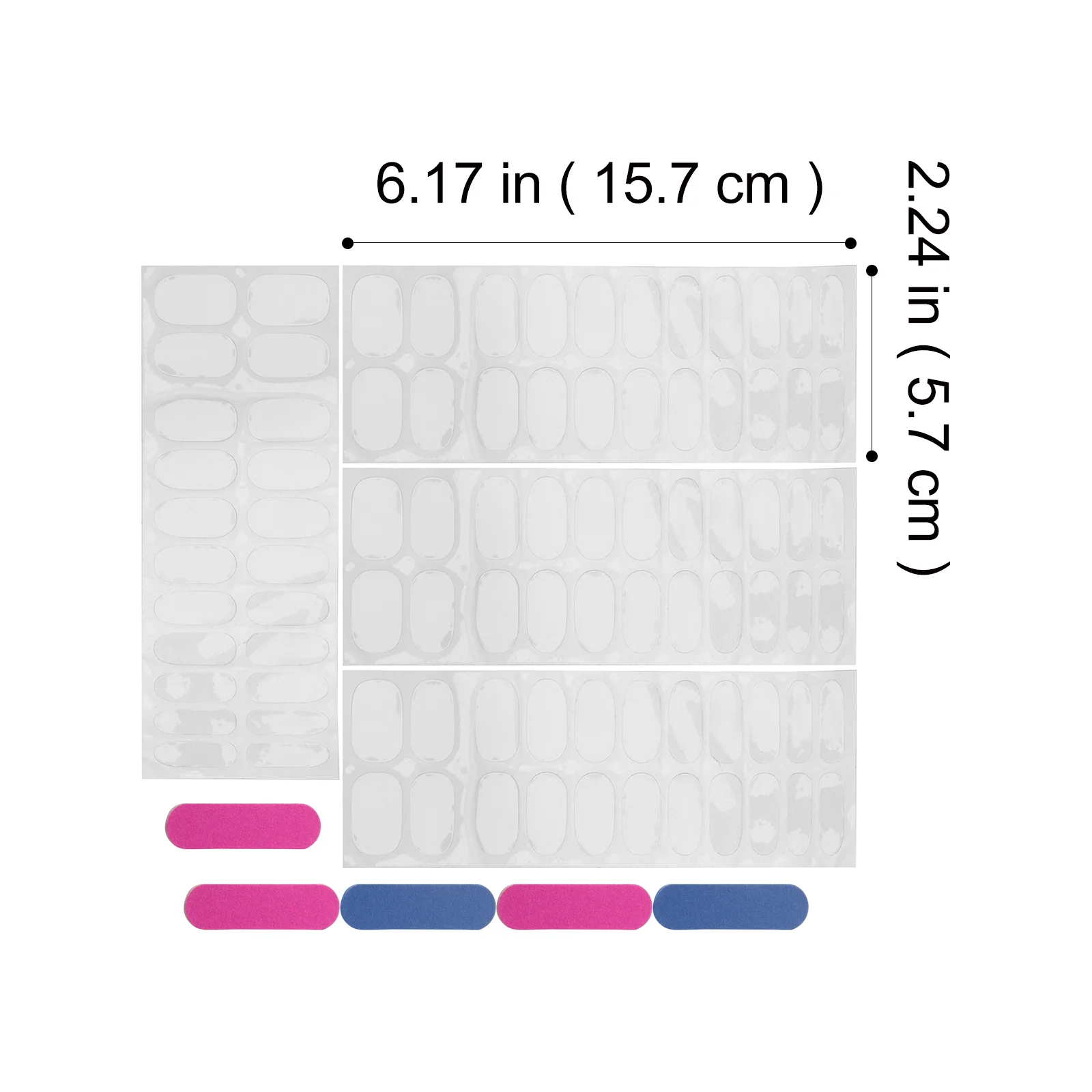 Nagelaufkleber, Gel-Streifen-Set, transparente Abziehbilder für polnische Pediküre, französische Maniküre