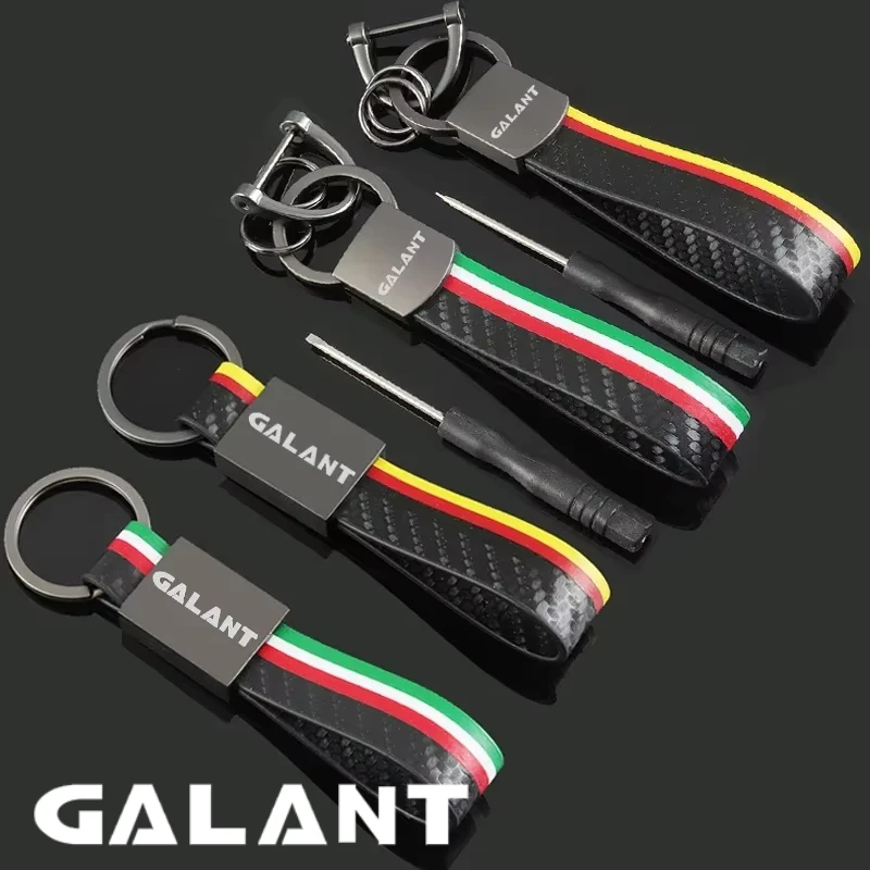 

Leather Car Logo Keychain For Mitsubishi Galant Logo Pajero Outlander Mirage Montero EVO Auto Keyfob Keyring Pendant Accessories