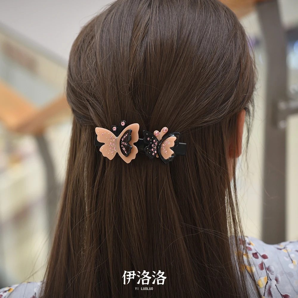 Women hedwear cute hair clip for girls butterfly hair barrettes rhinestone hair accessories for women