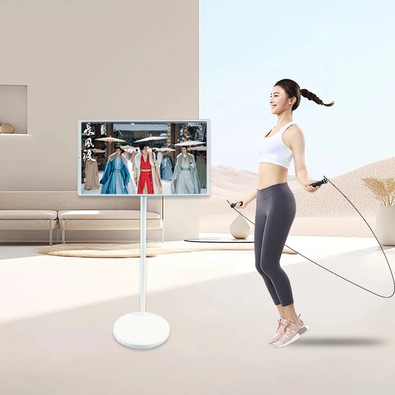 32-Inch Portable Android Smart TV Touch Screen Gaming Console with White Cabinet High-End Smart Television