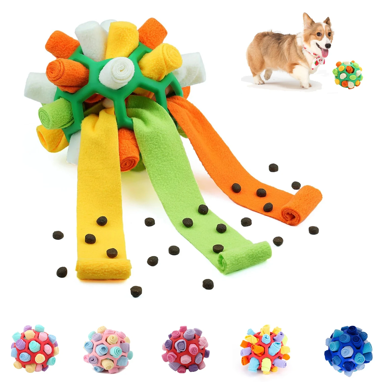 

Dog Sniffing Ball Toy, Dog Puzzle Hidden Food Ball Toy, Educational Anti-Tampering Home Pet Toy, Suitable For Small Dogs