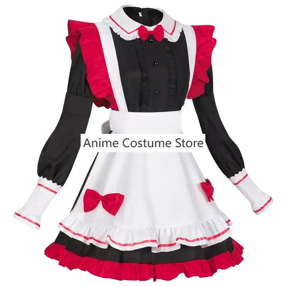 Kana New Cosplay Costumes Ruby Hoshino Cosplay Costume Maid Outfit Kana Red Cute Lolita Dress Cos Outfit Women Xmas Gifts