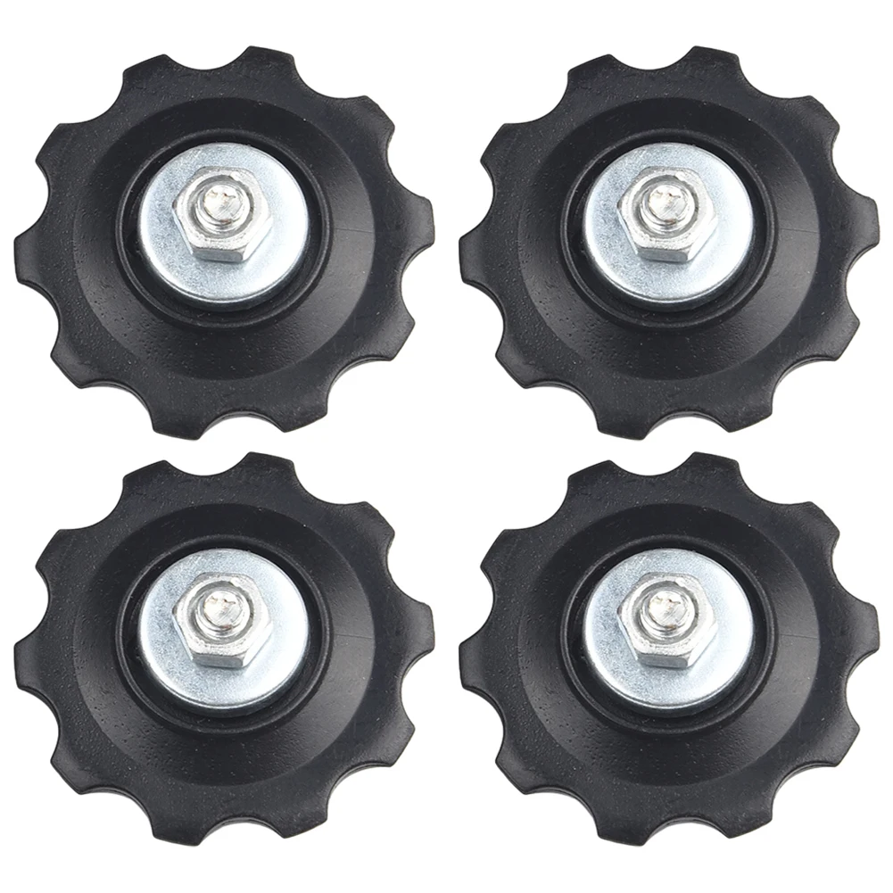 

4pcs 10T MTB Bike Bearing Rear Derailleur Pulley Roller Black Guide Pulleys MountAIN Bike Rear Derailleur Guide Wheel Hot Sale