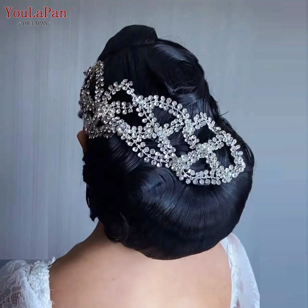 

YouLaPan HP243 Rhinestone Wedding Headband Bridal Tiara Crystal Headdress Wedding Hair Accessories Bridal Headpiece for Party