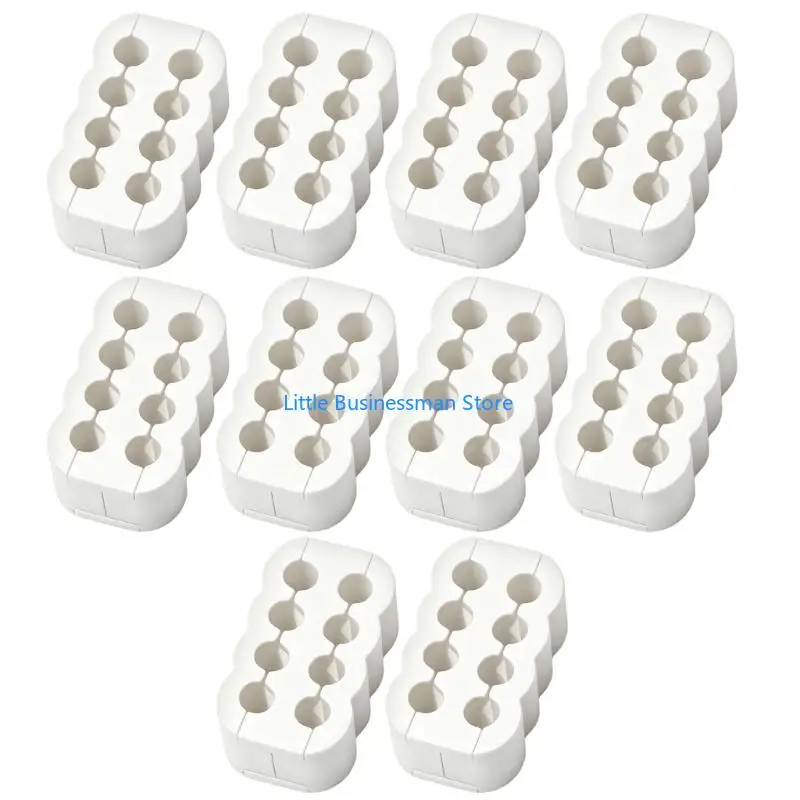 Desktop Power Wire Guide Set, 8-Pin ABS Routing Holders, 10-Pack for Cleaner Side-Panel Wire Presentation View M76A