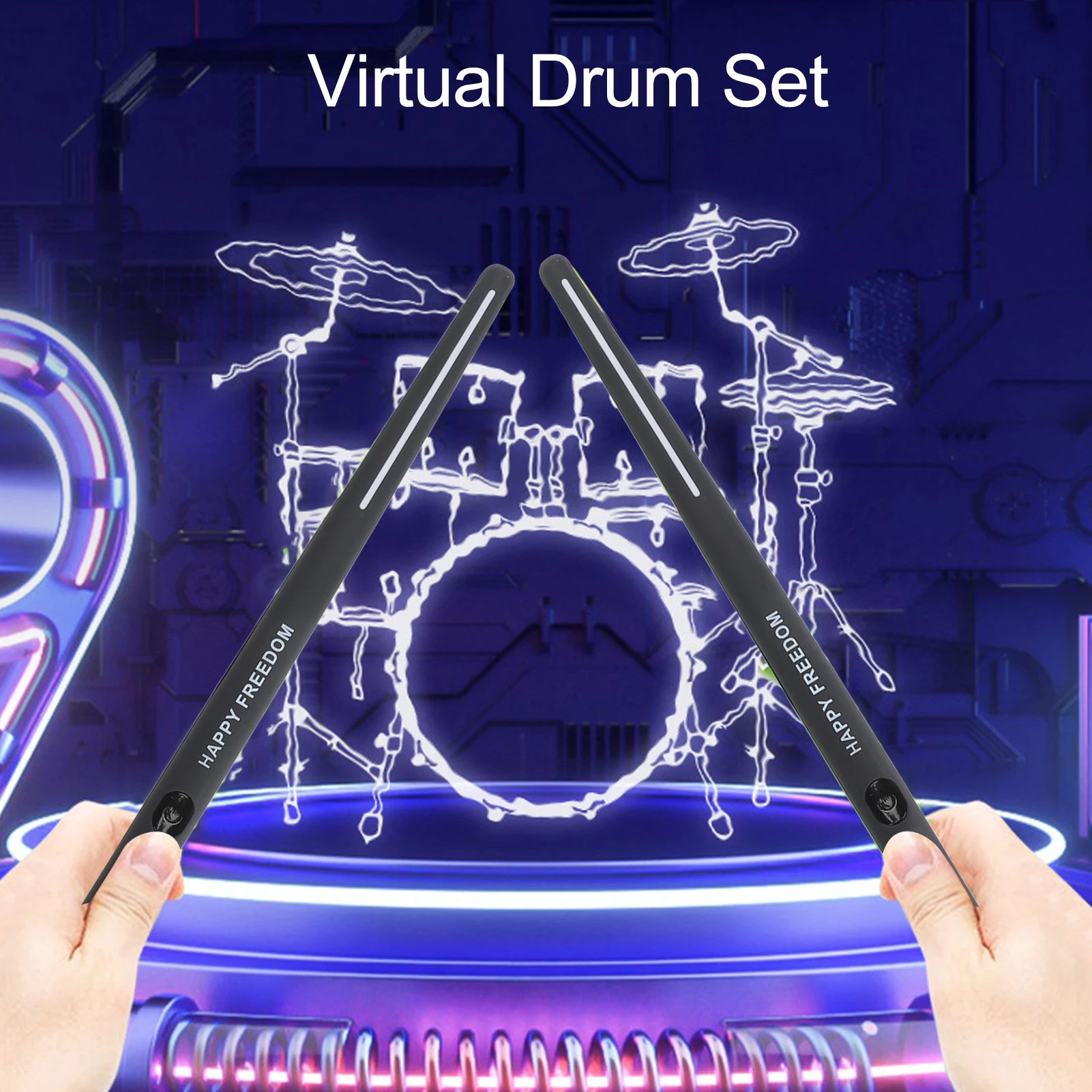 New Virtual Drum Kit Electroni - Musical Instrument Virtual 评论和价格