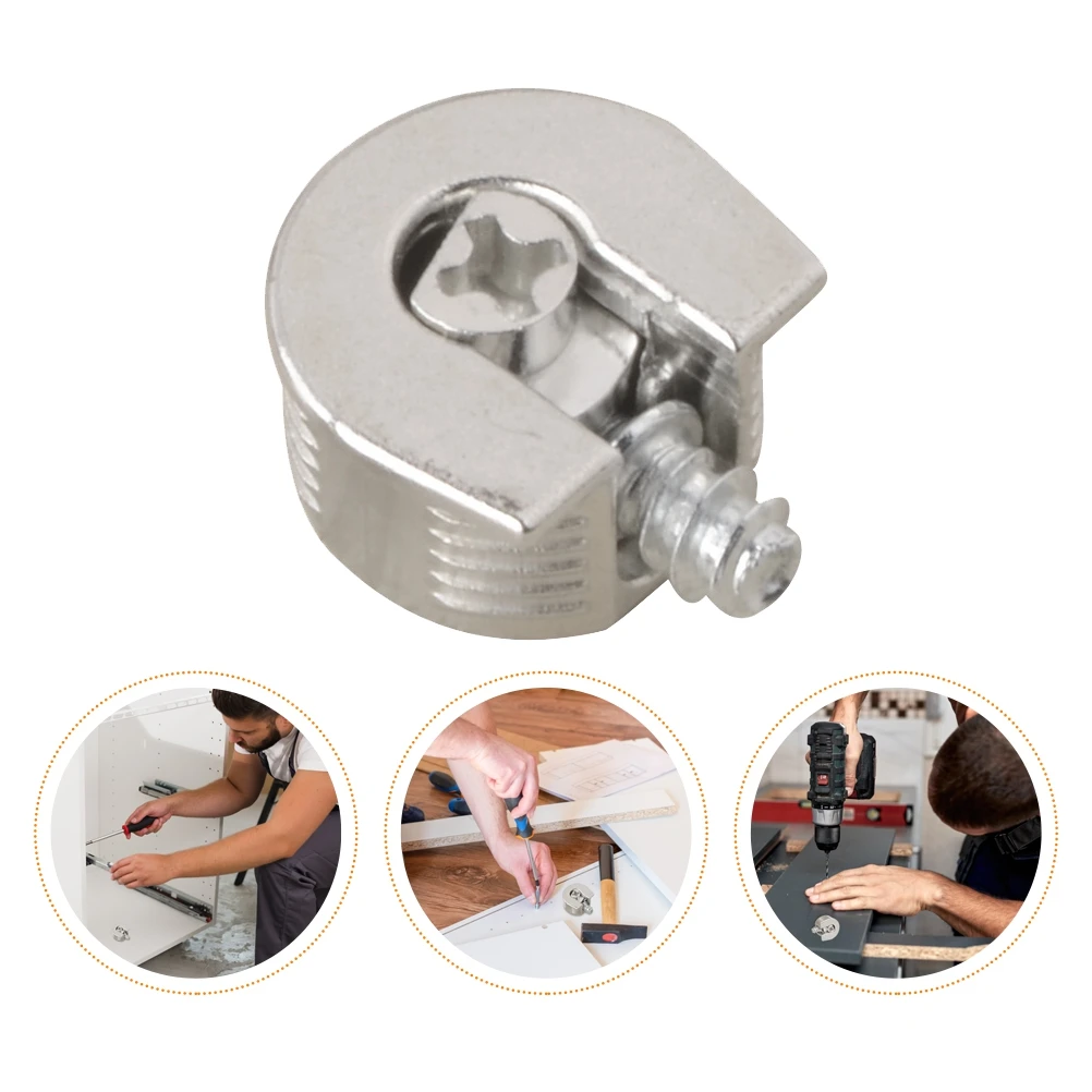 

10pcs Alloy Shelf Fixer Corner Brackets 3 in 1 Screw-in Dowel Furniture Connector Layer Plate Support for Wall Wood Concrete