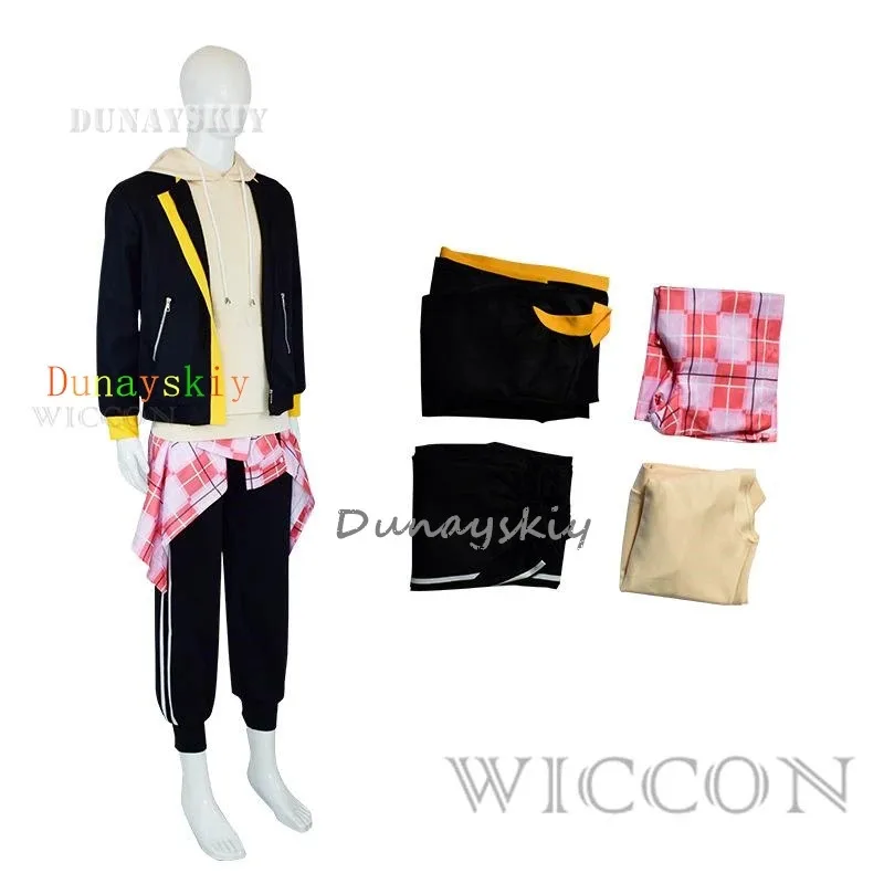 Projeto sekai colorido palco vívido bad squad bad cães aoyagi toya cosplay shinonome akito cosplay peruca traje