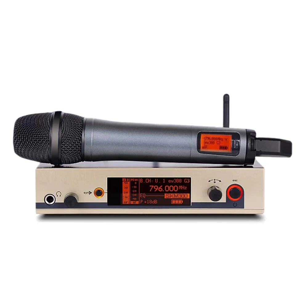 EW300G3(Full Set) Professional Wireless Handheld Karaoke Microphone with Volume Control and Data Cable-Audio Equipment