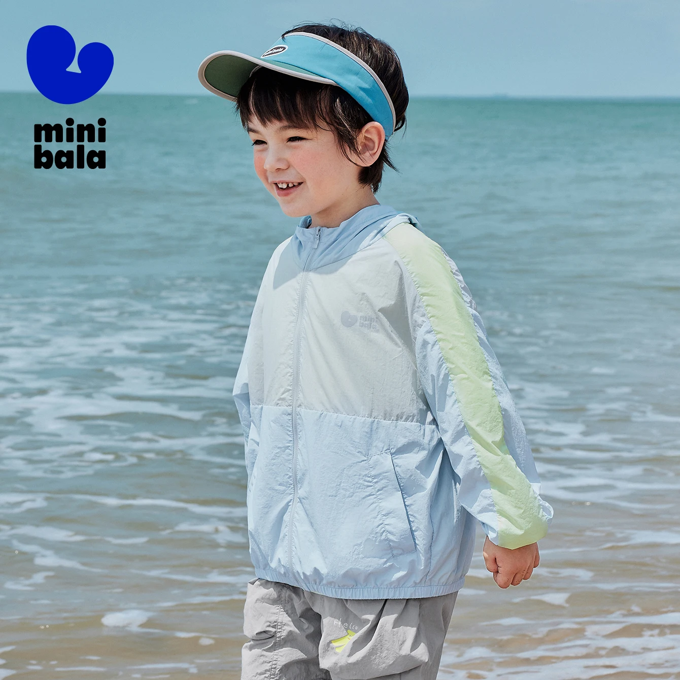 

Mini Bala Boys and Girls Cool Feeling 2025 Summer Sun Protection Jacket Baby Lightweight Original Yarn Sun Proof Coat UPF50 Plus