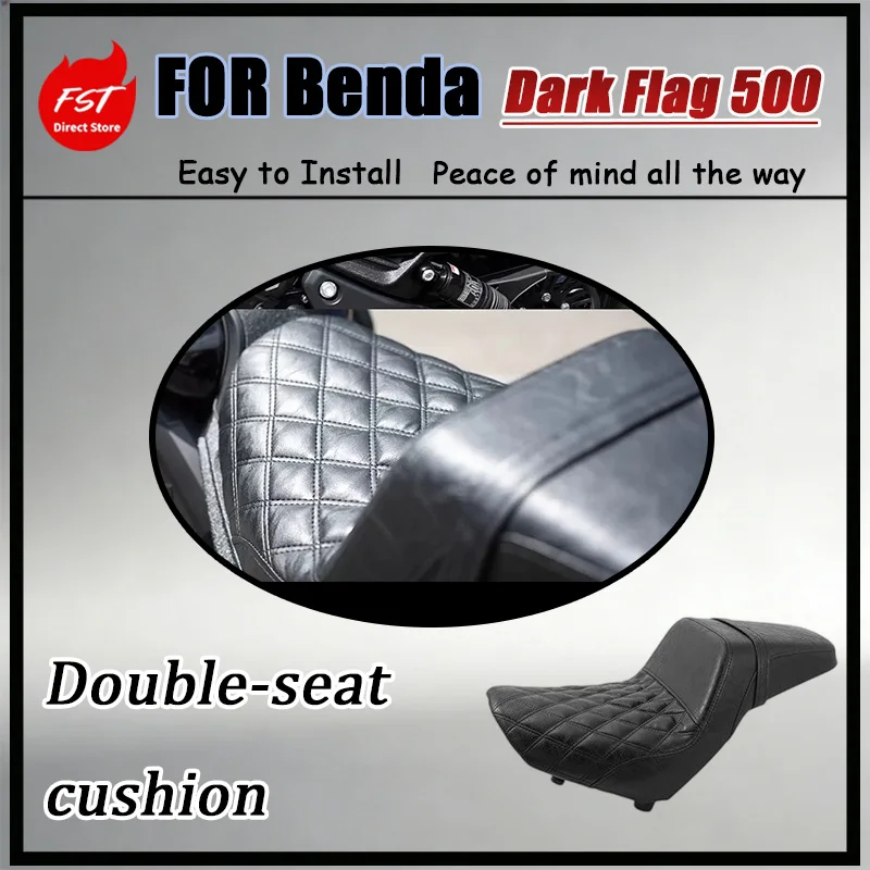 For Benda Dark Flag 500 Saddle High-Low Connected Water-Resistant Wear-Resistant Front Rear Layered Design Comfortable Seat