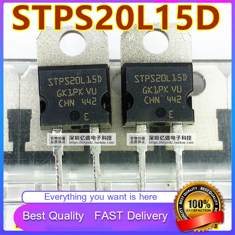 10Pcs/Lot New Original STPS20L15D SCHOTTKY DARRIER DiodeS TO-220 15V20A Good Quality  In Stock