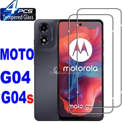 2/4Pcs Tempered Glass For Motorola Moto G04 G04s Screen Protector Glass Film