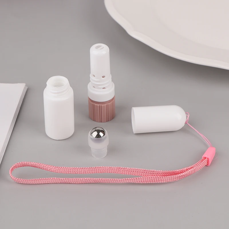 2-in-1 Blank Nasal Inhaler Sticks with Lanyard Essential Oil Aroma Diffuser Empty Aromatherapy Inhalers Tubes for Personal Use view 4
