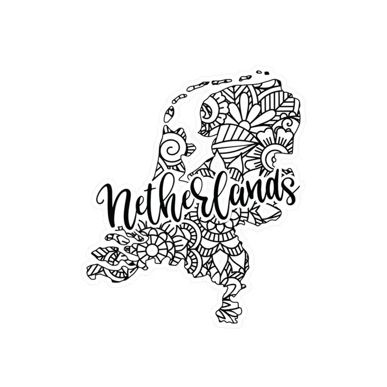 Netherlands Boho Mandala Water Resistant PVC Vinyl Sticker For Car Bumper And Rear Window Decorative Graphic Design Decal