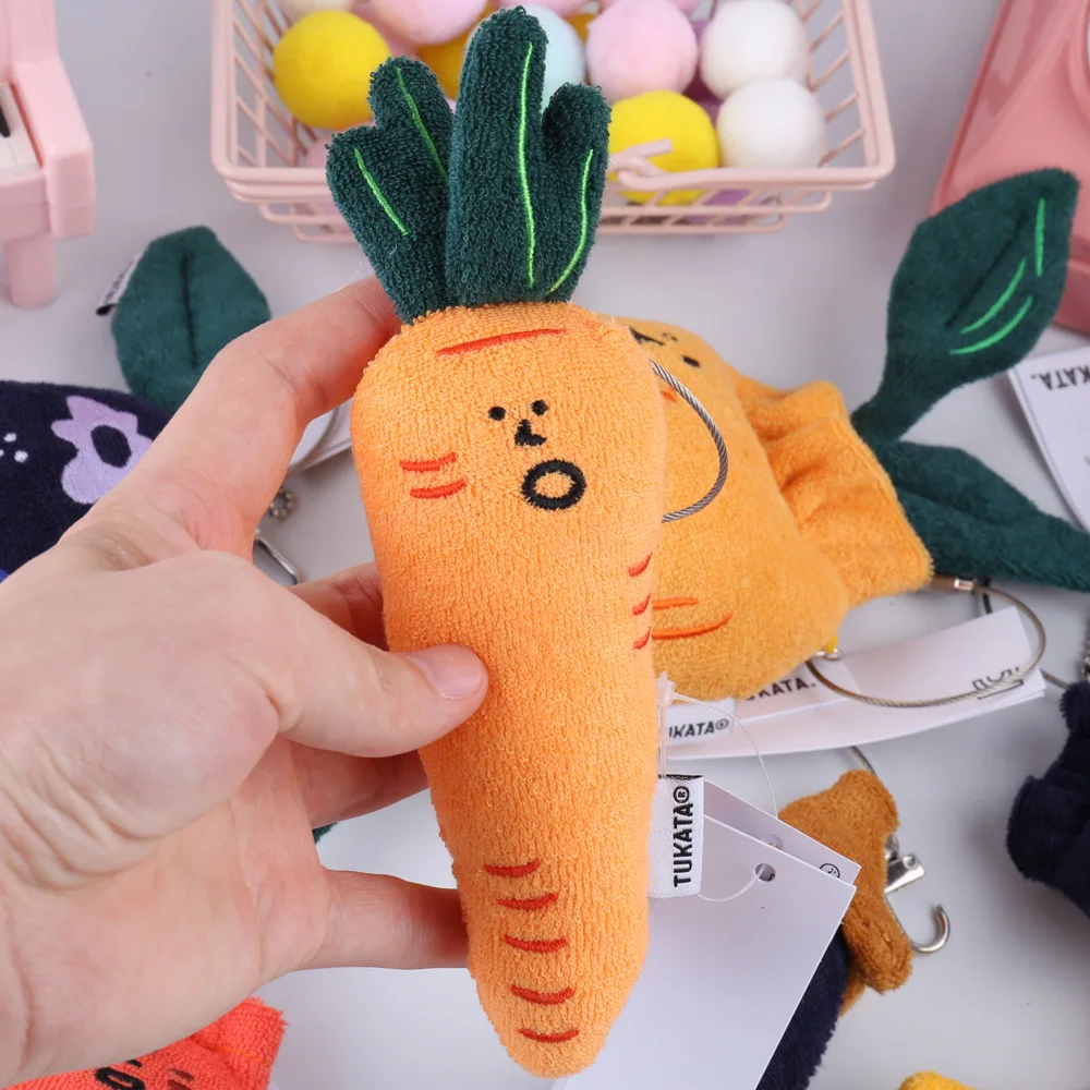 مضحك الخضار محشوة أفخم قلادة على ظهره الكورية الزنجبيل الثوم الفلفل المفاتيح لينة قلادة الاطفال حقائب للهدايا حقيبة الملحقات