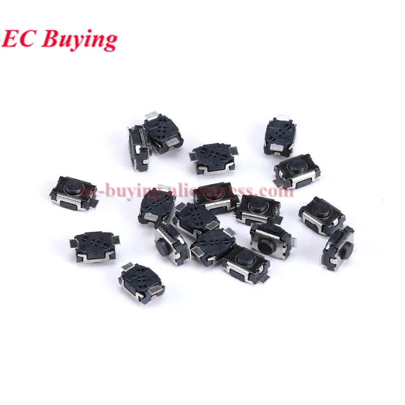 100Pcs/5Pcs 3*4*2mm Tact Switch Button Switch 2Pin Touch Switch SMD Micro Switch 3x4x2mm for MP3 MP4 Phone Key Switch 3*4*2.5mm