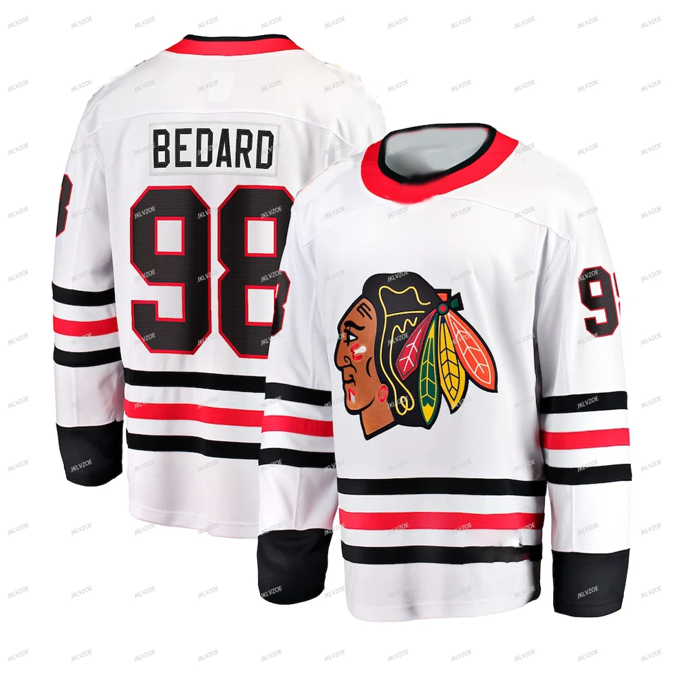 Men Kids Hockey Jersey Adult Teenager Team Top T Shirt Sports Tee Children Boys Women Clothes Hot Chicago Blackhawks Home 2024