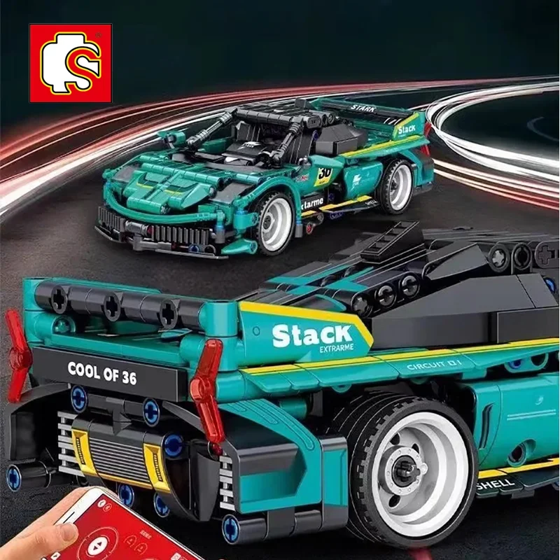 SEMBO Hurricane Series Sports Car Building Blocks Digital Design High Quality Wear-resistant Remote Control Graduation Gift