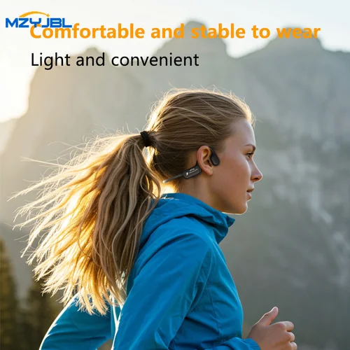 Imagen 2 del producto MZYJBL auriculares inalámbricos con banda para el cuello Bluetooth 5,4 conducción ósea auriculares estéreo deportivos ENC auriculares con reducción de ruido