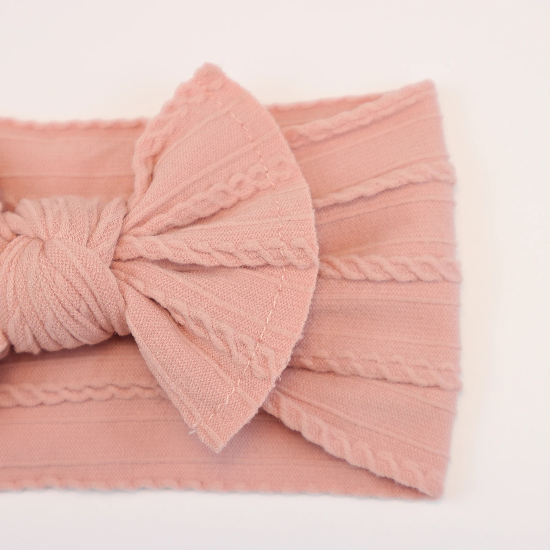 5er-Set Baby-Mädchen-Stirnbänder, Baby-Schleifenstirnbänder, Neugeborenen-Geschenk, elastische Haarbänder, Kinder-Turban, Baby-Haar-Accessoires – Detail 4