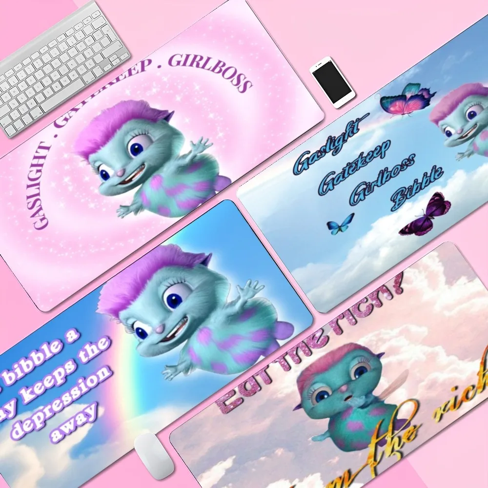 Bibble A Cartoon Charakter rutschfeste Lockedge Büro Student Gaming verdickte Schreibunterlage rutschfeste Kissen Mauspad Desktop-Matte