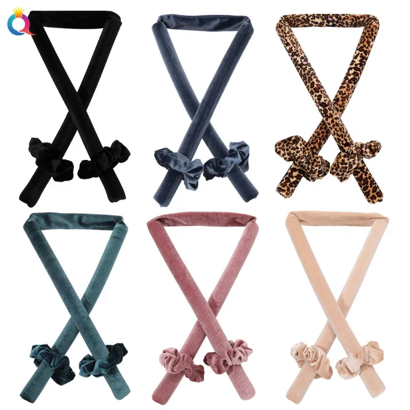 

2pcs Rod Headband No Heat Silk Curls Ribbon Hair Rollers Sleeping Soft Headband Lazy Hair Curlers Hair Styling Tools