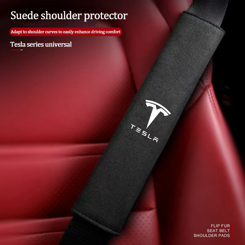 غطاء كتف لحزام مقعد السيارة ، حماية جيدة التهوية ، وسادة أمان لـ Tesla SpaceX ، موديل 3 ، Y ، S ، X ، لفائف بونينا #1