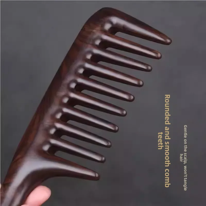 

Wide-Tooth Comb Natural Sandalwood Anti-Static Hair Care for Women Home Use Massage Long Hair Anti-Hair Loss