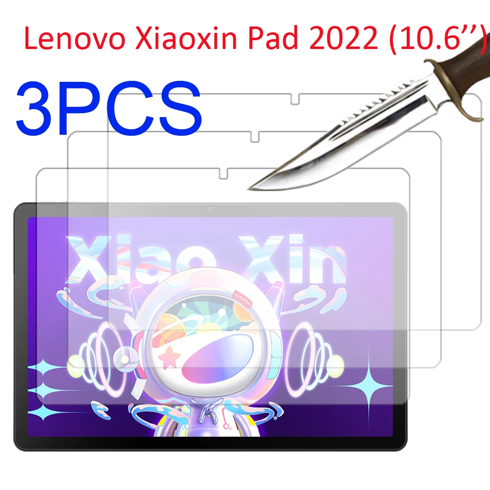 

3PCS Glass film for Lenovo xiaoxin pad 10.6'' 2022 TB-128FU tablet tempered glass protective screen protector