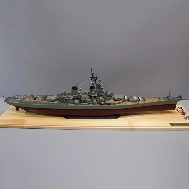 Acorazado pesado de clase Iowa de EE. UU., modelo de barco con acabado de plástico, adornos de modelo de barco estático, decoración del hogar, colección náutica, 1/350