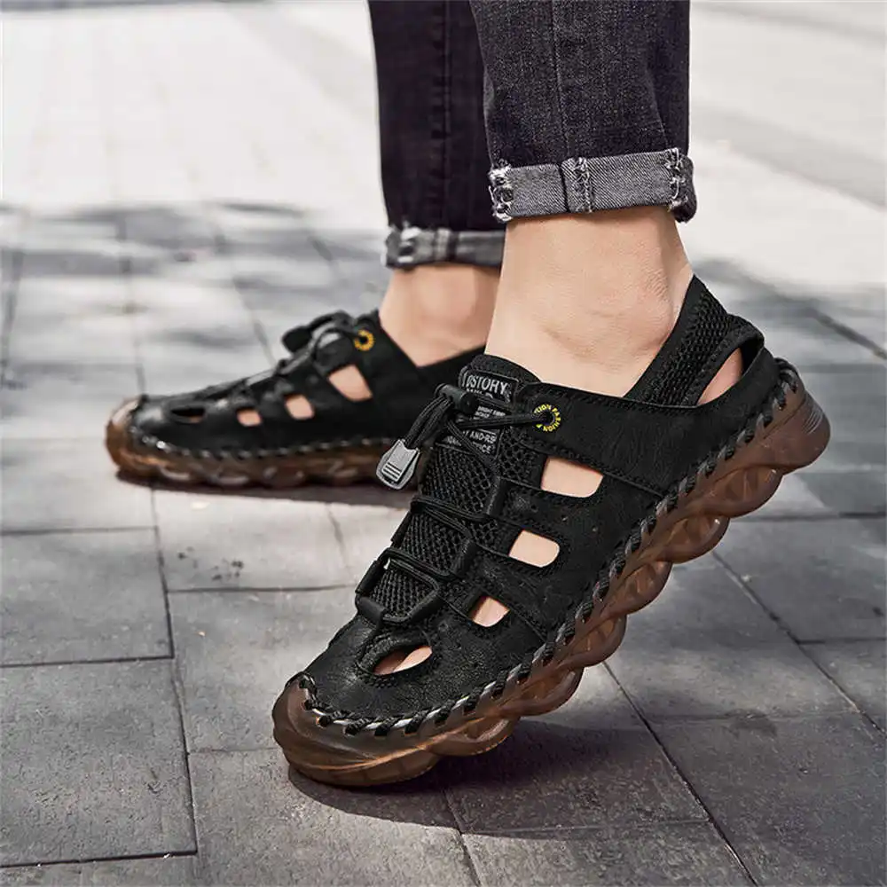 Round Tip 38-46 Comfortable Sandals Man Loafers Luxury Vip Shoes Massage Slippers For Men Sneakers Sport Lofers Footwear
