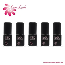 5 Bottles Korea Lady Black Glue for Eyelash Extensions Low Irritation 5ml Original False Lash Glue Makeup Tools Beauty Shop