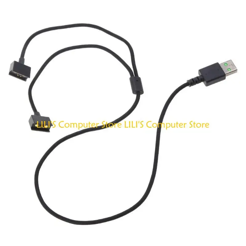 Cable carga USB nylon trenza reemplazo 60 A52B para Anzu para gafas inteligentes