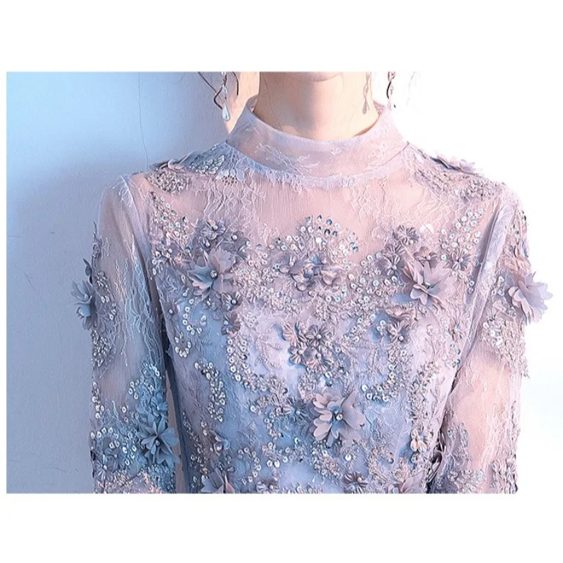 فستان سهرة حالمة مطرز للسيدات جديد لعام 2025، موضة نسائية، تنحيف، نمط الولائم، فستان وصيفة العروس، فستان عيد الميلاد #4