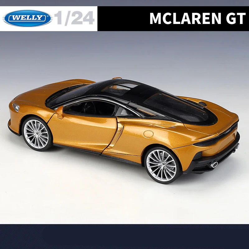 WELLY 1:24 McLaren GT Alloy Sports Car Model Diecasts Metal Super Racing Car Vehicles Model Simulation Collection Kids Toys Gift