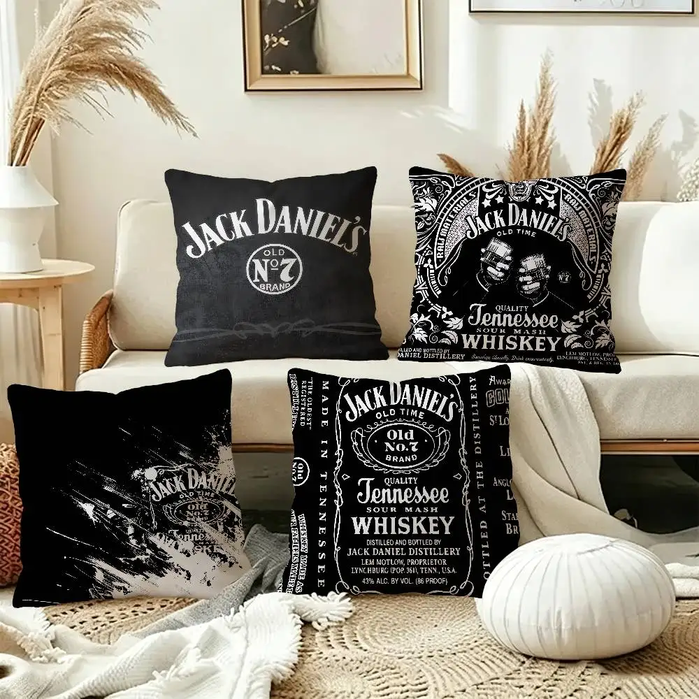J-Jack D-DanielS Cushion Cover Pillow Cover Decor Pillowcase Printed Cushion Case for Couch