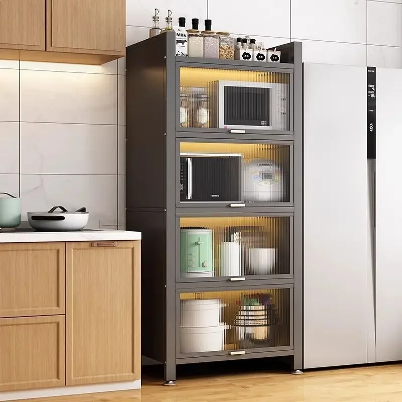 simple bold kitchen storage floor multi-layer dust storage household cupboard locker