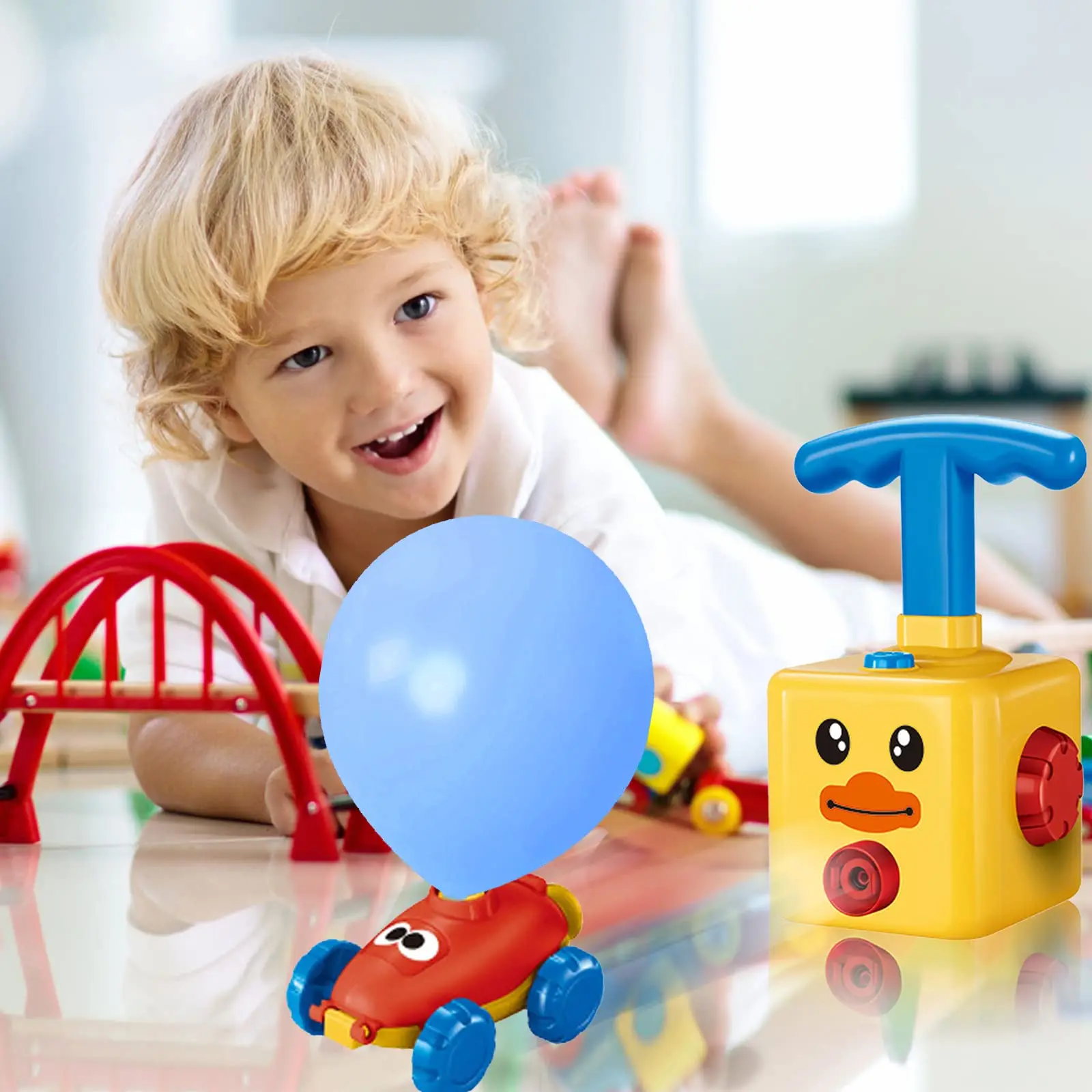 Lanzador de globos para niños, juguetes de coche con bomba, suministros de fiesta de cohete, educación preescolar, juguetes de ciencia para niños, regalos