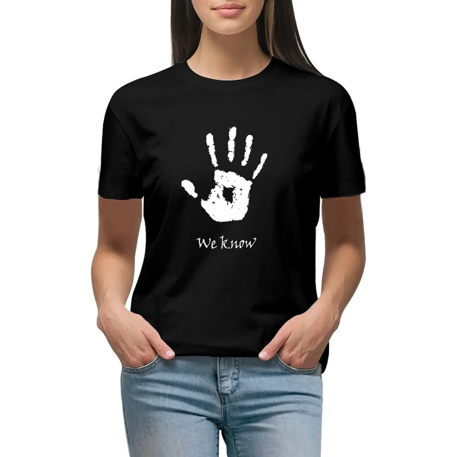 

Dark Brotherhood - We Know T-Shirt tees plus size tops western t-shirt dress for Women