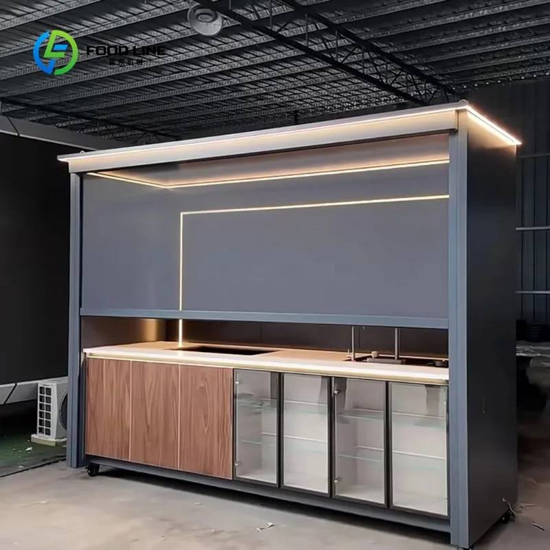 

Customized Stainless Steel Outdoor Kitchen BBQ Grill with Shed Stain-Resistant for Backyard Grilling Garden Party Campground Use