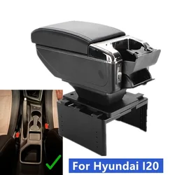 NEW For Hyundai I20 Armrest Box for Hyundai I20 Car Armrest Box Center Storage Box Interior Retrofit USB Car Accessories