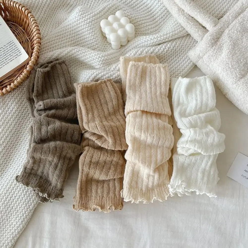 Новые вязаные гетры, милые, теплые чехлы для ног, вязаные носки Лолиты, осень-зима