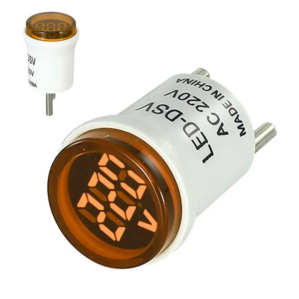 AC60-500V Digital Round LED Display Volt Tester Detector Voltmeter Indicator Light Electrical Instruments ﻿