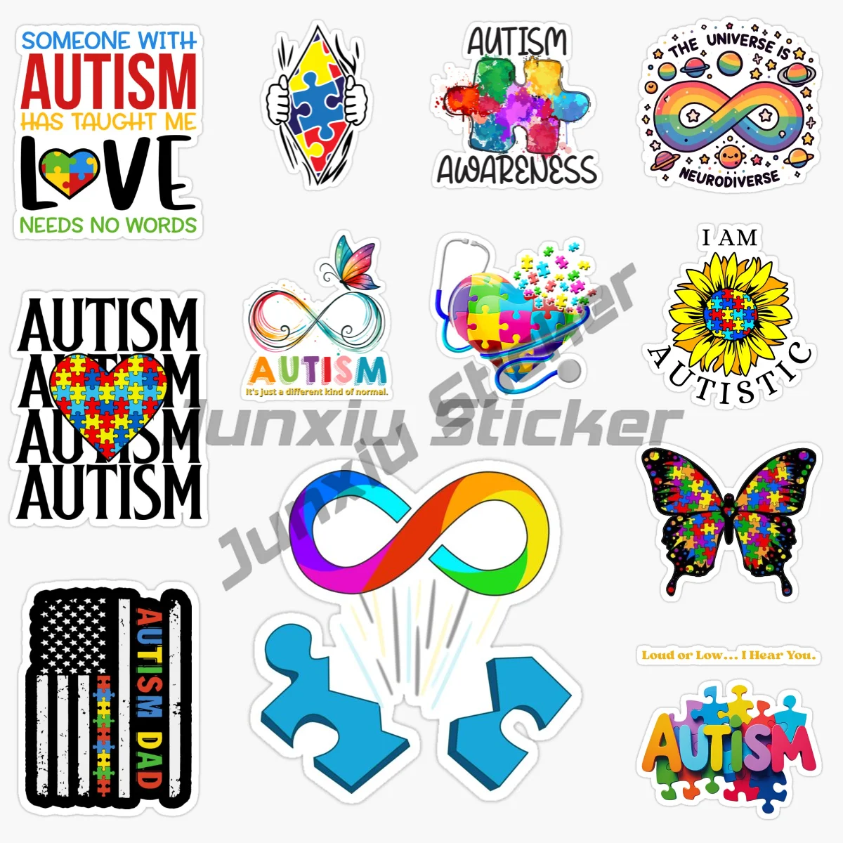

AUTISM Motorcycle Laptop Car RV SUV Wall Car Stickers PVC Vinyl Reflective Stickers Decals